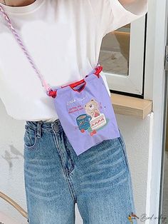 Bird in Bag - Cobody Patterned Cute Adie Bag Trendy Purple Shoulder Bag With Cell Phone Pocket, Trendy Purple Phone Bag For Daily Use, Cute Pouch Phone Bag, Cute Everyday Pouch Phone Bag, Casual Shoulder Bag With Cell Phone Pocket For Shopping, Trendy Purple Shoulder Bag With Pockets, Cute Everyday Crossbody Phone Bag, Casual Tote Phone Bag, Casual Tote Phone Bag For Daily Use