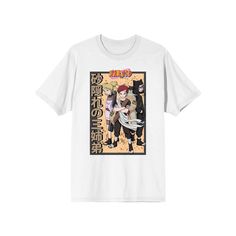 Naruto fans will love this Gaara and Temari graphic tee. Naruto fans will love this Gaara and Temari graphic tee. Crewneck Short sleevesFABRIC & CARE Cotton Machine wash Imported Color: White. Gender: male. Age Group: adult. Gaara And Temari, Temari And Naruto, Fabric Care, Graphic T Shirt, Graphic Tee, Naruto, Love This, Age Group, Color White