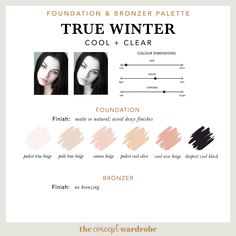 Winter Pallette, Seasonal Colour Analysis, The Concept Wardrobe, Winter Make Up, Concept Wardrobe, Karma Chameleon, Deep Winter Colors