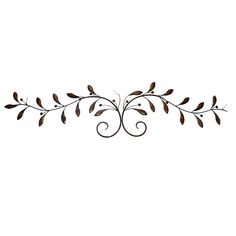 a metal wall decoration with leaves on it