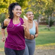 Women exercising and laughing Women Exercising, Lipid Profile, Aerobics Workout, Benefits Of Exercise, Human Services, Back Muscles, How To Start Running, Aerobic Exercise