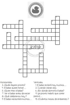 a crossword puzzle with words in spanish