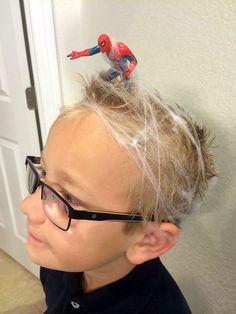 64 Of The Best Crazy Hair Day 'Dos Ever#boyhair #boysstyle #kidshair #trendyboys #coolhair #boyscut #hairstyleideas #littleman #hairinspo #boysfashion Crazy Hair Boys, Crazy Hair For Kids, Corte De Cabelo Masculino, Halloween Hair