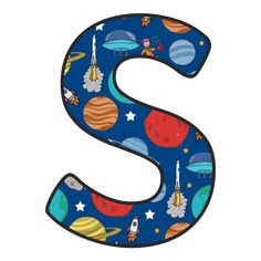 the letter s is made up of space and rockets