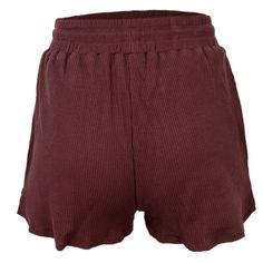 Purple Red Nylon Tank Bra with Shorts Set Casual Burgundy Bottoms With Elastic Waistband, Casual Burgundy Bottoms For Loungewear, Burgundy Casual Loungewear Bottoms, Trendy Red Relaxed Fit Shorts, Casual Burgundy Shorts, Summer Cotton Bottoms In Burgundy, Summer Cotton Burgundy Bottoms, Burgundy Shorts For Summer, Summer Burgundy Cotton Bottoms