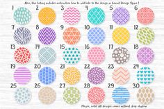 an easter egg pattern is shown with the numbers and colors