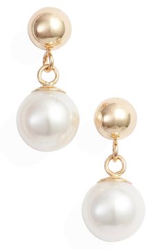 Lustrous pearls bring timeless glamour to handcrafted gold drops that make any day more delightful. Style Name:Poppy Finch Pearl Drop Earrings. Style Number: 5799052. Timeless Glamour, Buying Gold, Pearl Earrings Dangle, Pearl Diamond, Pearl Drop Earrings, Gold Pearl, Pearl Drop, Diamond Earrings Studs, Diamond Studs