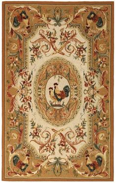 a rug with an ornate design on it