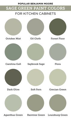 the color scheme for sage green paint is shown in several different colors and sizes, including gray