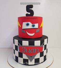 a birthday cake with the number two on it