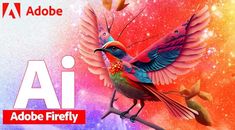 a colorful bird with its wings spread out in front of the words firefly al para imagnes