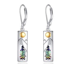 PRICES MAY VARY. ❤Design: Mountain Nature Earrings Jewelry,a unique nature Jewelry gifts for Skiers, Hikers, Campers, Climbers and Nature Lovers. ❤Material: 925 sterling silver mountain earrings ,hypoallergenic, tarnish resistant,nickel-free,lead-free,cadmium-free,suitable for long-term wear,especially sensitive skin women. ❤Hikers dangle earrings size:6*36.4mm/0.23*1.43 Inch .Packaged in an Elegant Box with "YFN" logo, Perfect for Giving or Safekeeping. 1 x mountain jewelry; 1 x polishing cloth White Gold Pearl Earrings, Silver Pearl Drop Earrings, Mountain Earrings, Silver Mountain, Mountain Jewelry, Mountain Nature, Earrings Hypoallergenic, Nature Earrings, Unique Nature