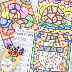 three color by code coloring pages with markers