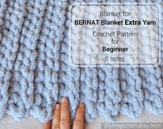 the blanket for bernat blanket extra yarn crochet pattern for beginners