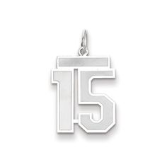 Celebrate Your Favorite Sports Player, Lucky Number Or Milestone Date In Your Life With A Prominent 14 White Gold Charm. Each Laser-Cut Satin And Polished Number Is Approximately 14mm (9/16 Inch) In Length, Which Is Finished With A 3mm Top Bar And Classic Jump Ring That Will Accommodate Up To A 3mm Chain. Made In The U.S.A. Chain Not Included. This Item Has An Approx. Length Of 17mm And Width Of 14mm. Jersey Collection, Number 15, Bow Jewelry, Lucky Number, Bar Top, Mens Accessories Jewelry, Jewelry Companies, Black Bow, Gold Charm