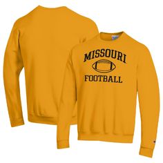 Stay warm while rooting for the Missouri Tigers to score a touchdown with this Football Icon sweatshirt. Made by Champion, it features team graphics printed on a blend of soft, durable fabrics. Fleece lining adds an extra layer of cozy warmth to this Missouri Tigers pullover. Football Icon, Missouri Tigers, Sports Gear, Pullover Sweatshirt, Tigers, Missouri, Stay Warm, Football, Top Outfits