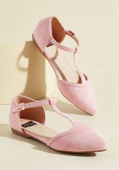 T Strap Flats, Vintage Flats, Pink Flats, Fancy Shoes, Good Times Roll, Bride Shoes, Flats Shoes, Pink Shoes, Comfy Shoes