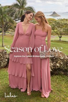 Shop the latest bridesmaid dress trends at Lulus! These stunning styles just hit our site and won't last long. Shop the season's latest fabrics, colors, & cuts.