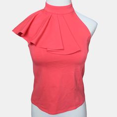 - Size: Small - Nwt - Mockneck Silhouette - Ruffled Sleeve Detail - Back Zip - Viscose, Nylon, Spandex Elegant High Neck Top With Ruffles, Elegant High Neck Ruffle Top, Chic High Neck Top With Ruffles, Pink High Neck Top For Summer, High Neck Pink Top For Summer, Dolly Fashion, Anthropologie Top, Diy Clothing, Sleeve Detail