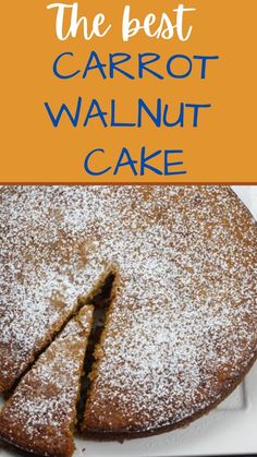 Walnut Carrot Cake Walnut Cake Recipe Easy, Carrot Walnut Cake, Walnut Cake Recipe, Carrot And Walnut Cake, High Tea Food, Homemade Carrot Cake, Dessert Breakfast, Walnut Recipes, Crumble Cake