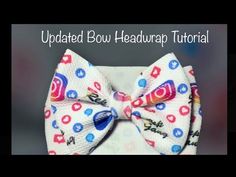 an image of a bow tie with the words, updated bow - headwrap