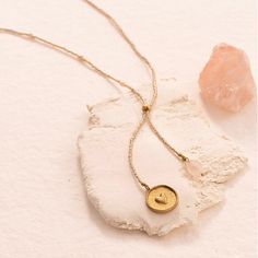 Purpose Rose Quartz Lotus Gold Necklace Gold Gemstone Beaded Lariat Necklace, Gold Lariat Beaded Necklace With Gemstone, Minimalist Brass Necklace With Gemstone, Gold Lariat Necklace With Gemstone Beads, Gold Lariat Necklaces With Gemstone Beads, Gold Minimalist Charm Necklaces With Natural Stones, Minimalist Gold Charm Necklace With Natural Stones, Minimalist Gold Charm Necklaces With Natural Stones, Minimalist Brass Gemstone Necklace