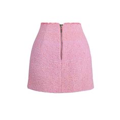 This is a pink tweed skirt, crafted from high-quality tweed and elegantly complemented with a silk lining. The skirt is of a short length and has a high waist, giving it a refined character. It fastens with a zipper and is adorned with five gold-colored buttons, adding sophistication. Additionally, it features two uniquely shaped patch pockets. 40, 5% Cotton, 25, 2% Polyacrylic, 19, 2% Recycled cotto, 5, 5% Acrylic, 9. 6% Other Fibres Lining 100% Silk Pink Tweed Skirt, Animal Print Party, Knit Loungewear, Corporate Chic, Pink Tweed, Pink Aura, Stocking Fillers For Her, Holiday Party Outfit, Tweed Skirt