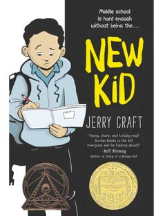 a book cover for the new kid by jerry craft