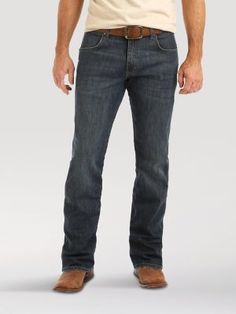 COMFORTABLE, CLASSIC, AND A LITTLE COUNTRY Wrangler® Retro® jeans are a modern take on our authentically Western jeans. Made for country rock stars, rodeo ropers, and those who just happen to have great taste, our men's retro bootcut jeans are a versatile style made to suit any occasion. They offer a comfortable mid rise, relaxed fit through the seat and thigh, and a leg opening that fits perfectly over your favorite pair of boots. Speaking to our Western heritage with a modern sensibility, our Casual Straight Leg Jeans For Western-themed Events, Rugged Dark Wash Bottoms For Ranch, Rugged Denim Bottoms For Ranch, Dark Wash Jeans With Five Pockets For Ranch, Rugged Denim Bottoms For Rodeo, Fitted Dark Wash Jeans For Ranch, Western Style Dark Wash Jeans For Ranch, Rugged Fitted Jeans For Rodeo, Western Dark Wash Jeans For Rodeo