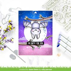 a card with an image of a bat on it and the words, i'm sorry for you