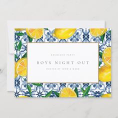 Bakery Packaging Design, Lemon Wedding, Boys Night, Bakery Packaging, Card Collection, Boy Party, Bachelor Party, Party Card, Delft