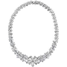 Platinum 76.00 Carat Diamond Collar Necklace. This stunning diamond necklace is crafted with substantial size diamonds all throughout. The focal point is a flower motif that is comprised of 6 pear cuts and one marquise cut diamond all mounted around one round brilliant cut. Complemented by graduating diamond petals in the front and as it narrows towards the back it has a wheat motif design composed of marquise and round brilliant cut diamonds. Length: 16 inches. Diamond Carat Weight Combined: 76.00cts Diamond Quality: on average all diamonds are of a VS1-VS2 clarity and are F through H in color. Fancy Diamond Necklace, Blue Diamond Necklace, Diamond Collar, Platinum Necklace, Ruby And Diamond Necklace, Gold Circle Necklace, Exotic Jewelry, Diamond Choker Necklace, Marquise Shape Diamond