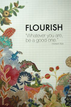 an image of flowers with the words flourish written on it's front cover and bottom