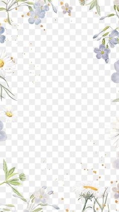 watercolor flowers on a transparent background