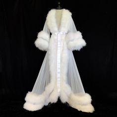 Gown Queen, Tulle Dresses, Queen Love, Bridal Wrap, Dressing Gowns, Women's Robe, Feather Dress, Bridal Robes