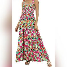 About This Itemtrenay Long Dresshalter Neck Maxi Dress For Women/Sundress For Women /Spaghetti Strap Smocked Bodice/Sleeveless Boho Dress For Women/Summer Dresses For Women 2023/Floral Summer Dress For Women/Swing Dress For Women/Long Dresses For Women 2023/Tiered A-Line Dress For Women/Long Flowy Dress For Women/ Maxi Dress For Women/Beach Dress For Women/Party Dress For Women.Classic &Comfortsummer Maxi Dress Are Made From Premium Chiffon Material,Floral Dress Fabric Is Lightweight Soft Vacation Floral Print Maxi Dress, Multicolor Sundress With Tie Straps For Spring, Spring Multicolor Sundress With Tie Straps, Multicolor Smocked Bodice Maxi Dress For Day Out, Multicolor Maxi Dress With Smocked Bodice For Vacation, Red Smocked Back Maxi Dress For Summer, Spring Holiday Maxi Sundress, Ruched Maxi Dress For Vacation, Casual Maxi Dress For Spring Holiday