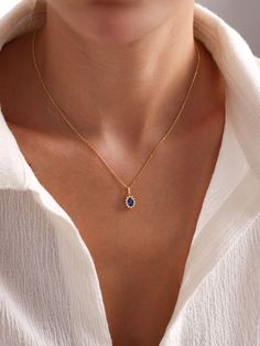 Your Blue Sapphire Oval Pendant is stylish, dainty and pretty ideal for everyday use. Details of solid gold handmade Minimalist Sapphire Necklace are very eye-catching. It is a great gift for your loved ones. This jewelry will be an indispensable piece of yours. This meaningful Sapphire Halo Necklace with high quality handwork will be a legacy you can leave to your family its.  * Gold Sapphire Necklace Details * Material / Gold Kt:  14K (585), 18K (750), 8K (333) * Available Gold Colors: Yellow Sapphire Jewelry The Natural Sapphire Company, Sapphire Pendant Necklace Vintage, Blue Sapphire Necklace Simple, Small Sapphire Necklace, Sapphire Wedding Necklace, Blue Gold Necklace, Dainty Oval Sapphire Jewelry, Sapphire Necklace Vintage, Elegant Sapphire Necklace For Everyday Wear