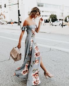 Sukienki Maksi, Teens Dresses, Summer Wedding Guests, Mode Boho, Wrap Dresses, Beauty Dress, Summer Chic, Guest Dress, Spring Street Style