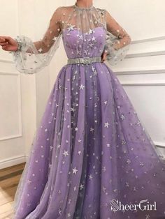 Lavender Prom Dress Long, Teuta Matoshi, Lavender Prom Dresses, High Neck Prom Dress, Purple Prom, Princess Prom Dresses, 파티 드레스, Purple Prom Dress, Long Prom Gowns