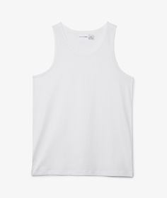 The Plain Knit Tank Top model  from the brand   Comme des Garçons Shirt  which is part of the SU2021 collection , has arrived || is now available at . Cdg Shirt, Plain Tank Tops, Tank Top White, Comme Des Garcons Shirt, Knit Tank Top, Knit Tank, Knitted Tshirt, Knitted Tank Top, White Tank Top