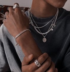 Mens Rings Fashion, Mens Jewelry Necklace, Silver Jewelry Fashion, Mens Accessories Jewelry, Men's Necklace, Fashion Ring, Mens Accessories Fashion