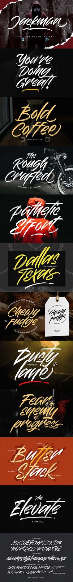 Jackman – Brush Font, Fonts | GraphicRiver