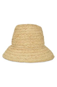 Top off your beach-ready look with this Accessories Council Award-winning hat crafted using a unique techique of crocheting straw and grosgrain ribbon. Plus, it's packable, which makes it perfect for throwing into your luggage. Straw/textile Spot clean Made in the USA Woven Straw Bucket Hat With Flat Brim, Woven Straw Cloche Hat With Short Brim, Woven Straw Cloche Hat With Flat Brim, Woven Straw Cloche Hat With Curved Brim, Straw Woven Bucket Hat With Short Brim, Woven Straw Bucket Hat With Short Brim, Packable Short Brim Straw Hat, Natural Woven Bucket Hat In Paper Straw, Packable Brimmed Straw Hat