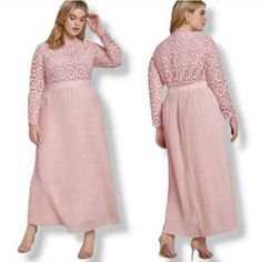 Good As New, Never Worn Feminine Formal Midi Dress, Feminine Midi Dress For Brunch, Feminine Long Sleeve Dress With Lined Skirt, Elegant Pink Dress With Lined Skirt, Feminine Long Sleeve Lined Dress, Formal Long Skirt Feminine Dress, Fitted Pink Midi Dress, Pink Formal Dress With Lined Skirt, Formal Pink Dress With Lined Skirt