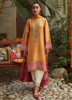 Farah Talib Aziz Gaia Mustard Shirt And Dupatta Tim Tim Luxe Silk Pret – Sara Clothes Printed Silk Lawn Suit For Eid, Traditional Yellow Salwar Kameez With Digital Print, Gold Salwar Kameez With Printed Motifs For Eid, Unstitched Gold Salwar Kameez With Printed Motifs, Eid Silk Lawn Suit With Printed Details, Long Sleeve Traditional Wear With Digital Print For Festivals, Eid Gold Salwar Kameez With Printed Motifs, Festival Traditional Wear With Digital Print And Long Sleeves, Traditional Yellow Set With Digital Print