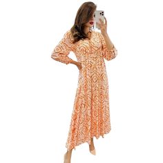 Refresh your summer wardrobe with this orange patterned, 100% cotton, tie-dye cotton dress. This natural cotton dress will add color to your long summer nights and days, this dress with a frill skirt is ideal for elegance and comfort. It is a dress that you can use anytime, in any environment. Judge Collar, Buttoned, Ruffled hem, cuffed sleeves. Size: S/M/L/SİZE  Orange Bohemian Summer Half Sleeve Loose Long Dress | Boho Dresses for Women | Streetwear Summer Stylish Boho Loose Maxi Dress, Ethnic Style Dress For Women  Birthday Gift Bridal gift birthday present Clothing engagement gift gift for her girlfriend gift just married gift new mrs gift Women's Clothing wedding gift summer dresses, Gifts,Gifts for Sister,Gifts for Wife,Gifts for Her,Gifts for Girlfriend,Gifts for Mom,Mom Gift,Boho D Women Streetwear Summer, Cotton Casual Dress, Dress Shirt Dress, Married Gift, Frill Skirt, Loose Maxi Dress, Tie Dye Cotton, Summer 3, Home Dress