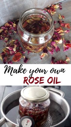 how to make rose oil Rose Oil For Skin, How To Make Rose, Diy Rose, Diy Roses, Diy Remedies, Carrier Oil