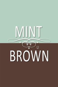 the words mini brown are in white letters on a green and brown background with an image of