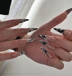 Edgy Nails, Grunge Nails, Classy Acrylic Nails, Soft Nails, Long Square Acrylic Nails, Bling Acrylic Nails, Square Acrylic Nails, Fire Nails, Funky Nails