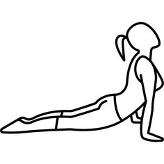 a black and white line drawing of a woman doing the splitstand yoga pose